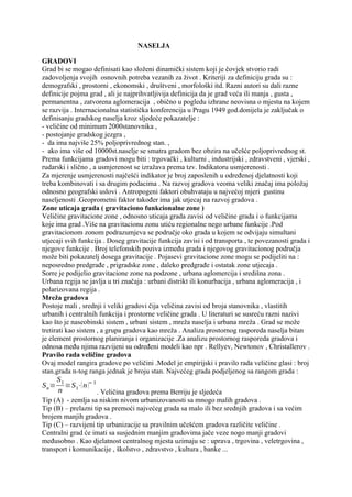 Analiza naselja i regionalnog razvoja sa osvrtom na policentrizam i održive gradove