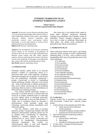 Internet marketing plan