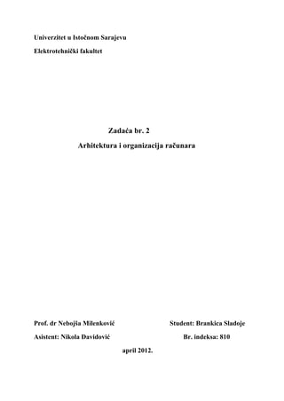 Arhitektura i organizacija računara