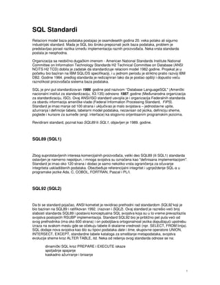 SQL Standardi