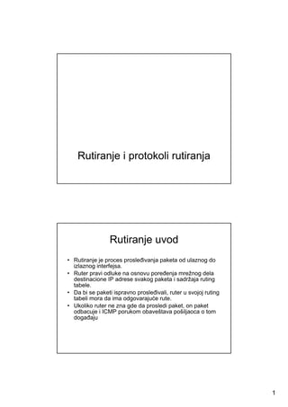 Rutiranje i protokoli rutiranja