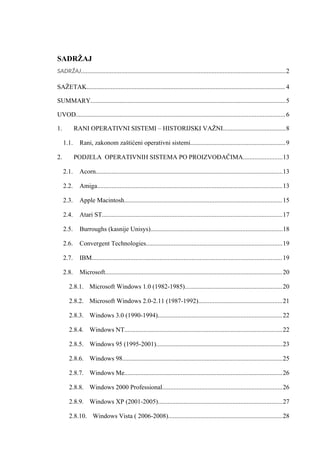 Historijat operativnih sistema