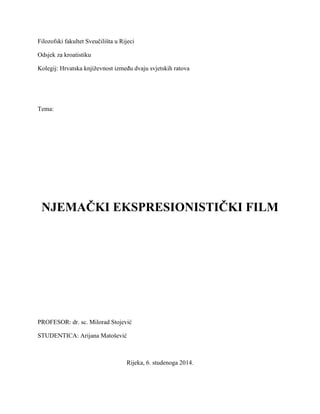 Njemački ekspresionistički film