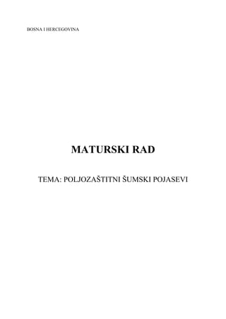 Poljozaštitni šumski pojasevi