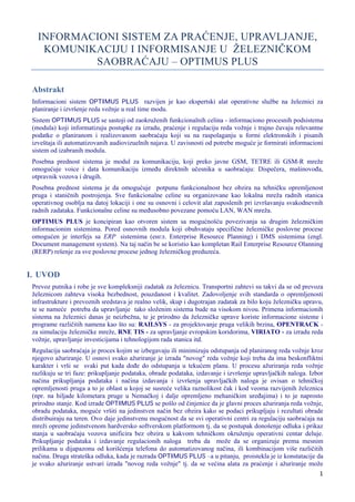 Optimus plus informacioni sistem