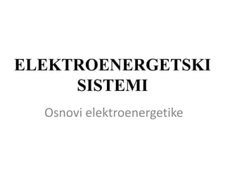 Elektroenergetski sistem