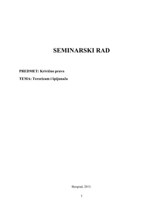 Terorizam i špijunaža