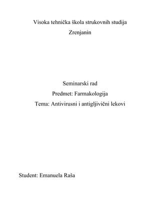 Antivirusni i antigljivicni lekovi