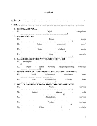 Međunarodno trgovinsko zastupanje