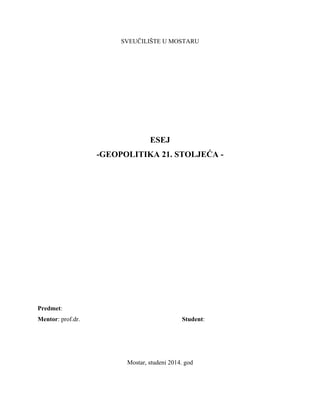 Geopolitika 21. stoljeća