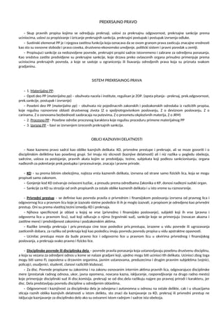 Prekrsajno pravo (I kolokvijum)