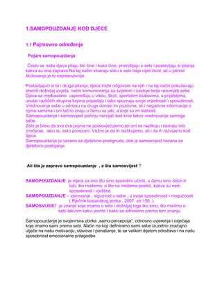 Samopouzdanje kod djece