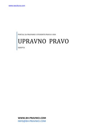 Upravno pravo – Skripta