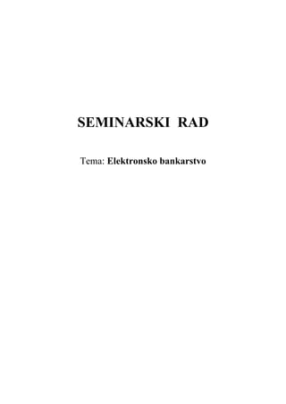 Elektronsko bankarstvo