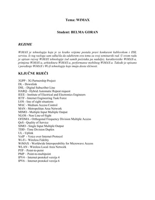 WiMAX tehnologija: karakteristike, primena i poređenje sa Wi-Fi