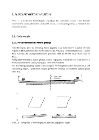 Proračun i analiza pločastih grednih mostova