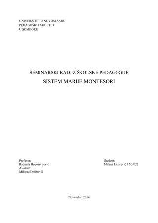 Sistem Marije Montesori