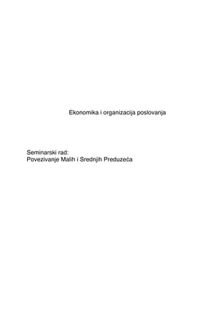 Povezivanje malih i srednjih preduzeca