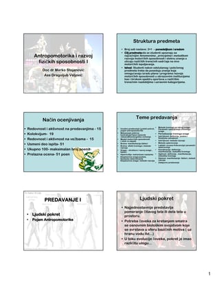 Antropomotorika i razvoj fizičkih sposobnosti