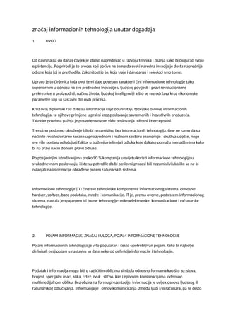 Značaj informacionih tehnologija unutar događaja