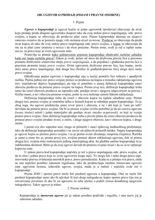 Obligaciono pravo – Posebni ugovori