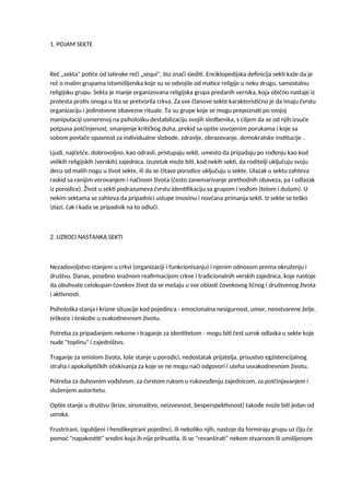 Analiza verskih sekti: pojam, uzroci, podela i delovanje