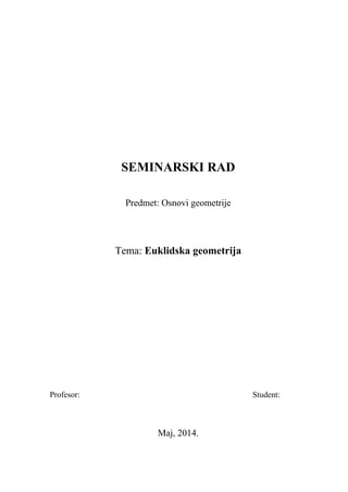 Euklidska geometrija