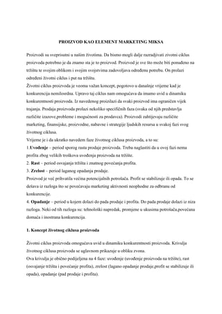 Proizvod kao element marketing miksa