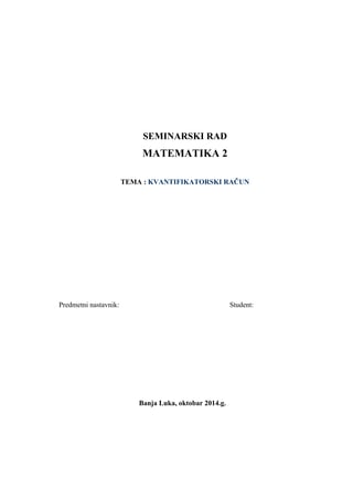 Kvantifikatorski račun