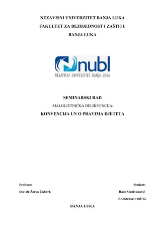 Konvencija UN o pravima djeteta