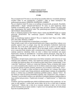 Zdenko Lešić – Teorija knjizevnosti