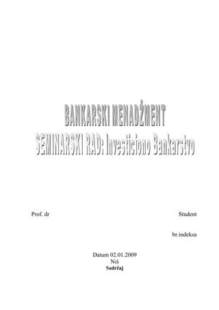 Bankarski menadzment