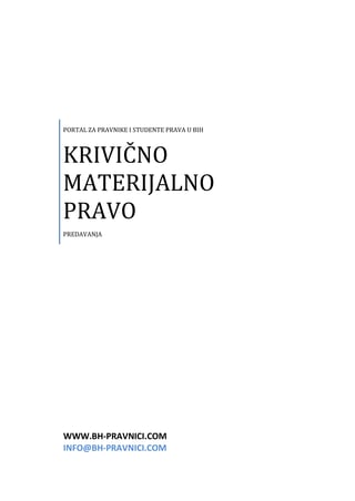 Krivicni materijalno pravo