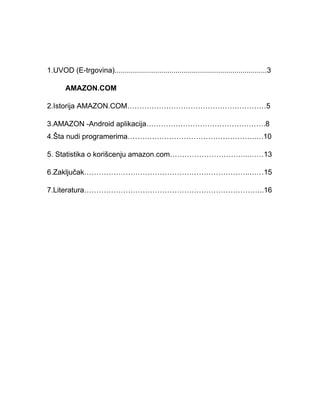 Amazon.com – Opis elektronskog poslovanja