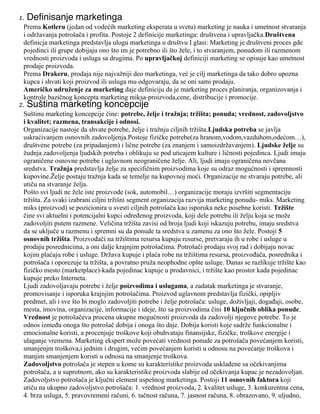 Osnove marketinga: koncepti, strategije i upravljanje