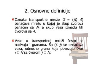 Analiza transportnih mreža