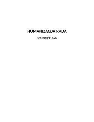 Humanizacuja rada
