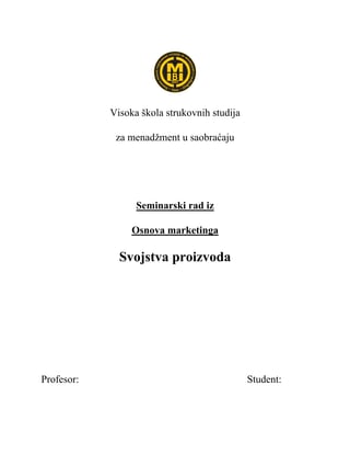 Svojstva proizvoda
