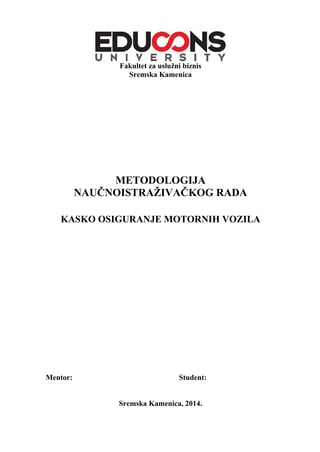 Kasko osiguranje motornih vozila