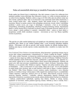 Neka od umetničkih dela koje je iznedrila Francuska revolucija