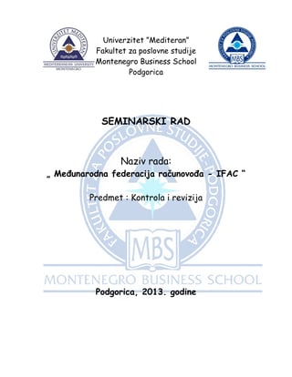 Međunarodna federacija računovođa-IFAC