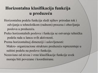 Horizontalne poslovne funkcije