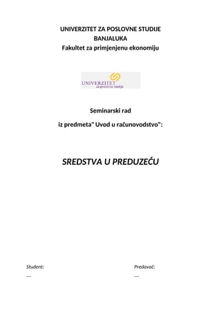 Uvod u računovodstvo