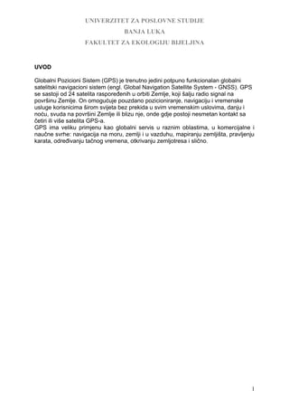 Funkcionisanje GPS-a