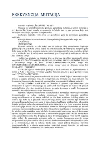 Frekvencija mutacija