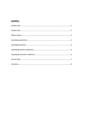 Upravljanje finansijama