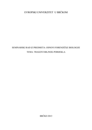 Tragovi biljnog porijekla