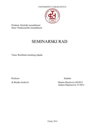 Reciklaža metalnog otpada