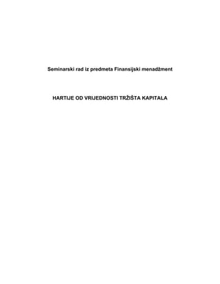 Hartije od vrednosti trzista kapitala