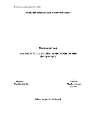 Kontrola sumpornih oksida